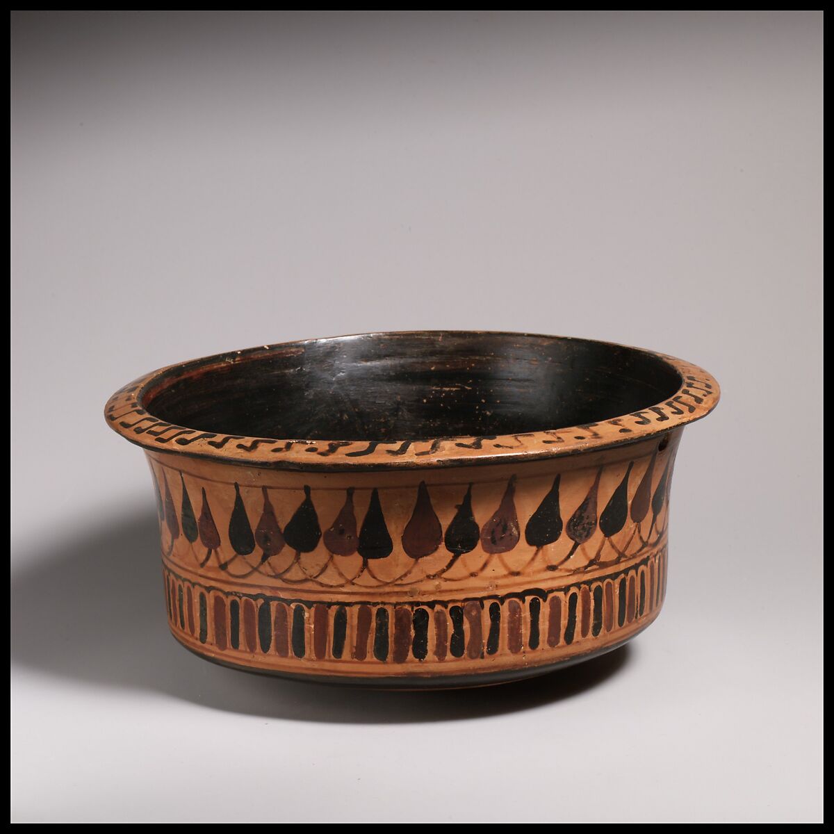 Deep terracotta bowl, Terracotta, Greek, Euboean 