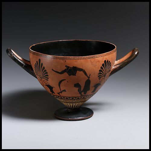 Terracotta skyphos (deep drinking cup)