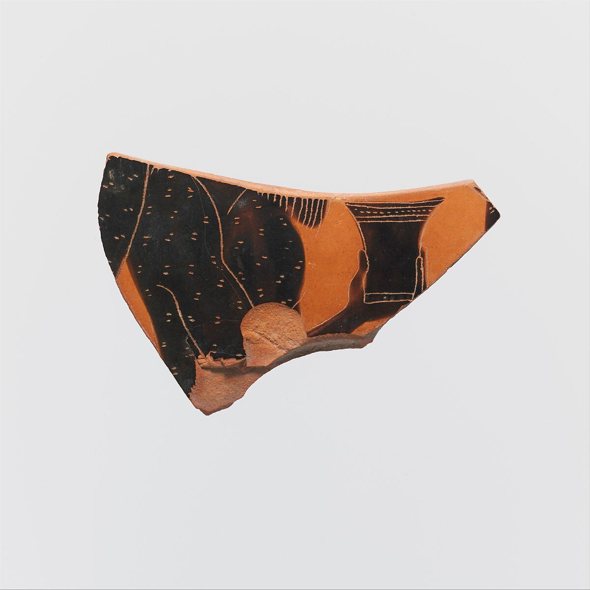 Fragments of a terracotta amphora (jar), Attributed to the Amasis Painter, Terracotta, Greek, Attic