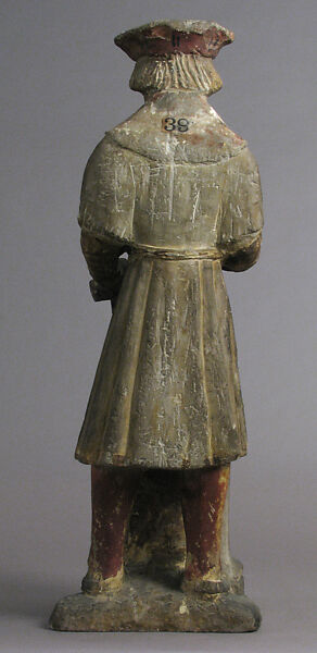 Sculpture of Saint Eloi Working on an Anvil in the Style of the 16th Century, Limestone, polychromy, French