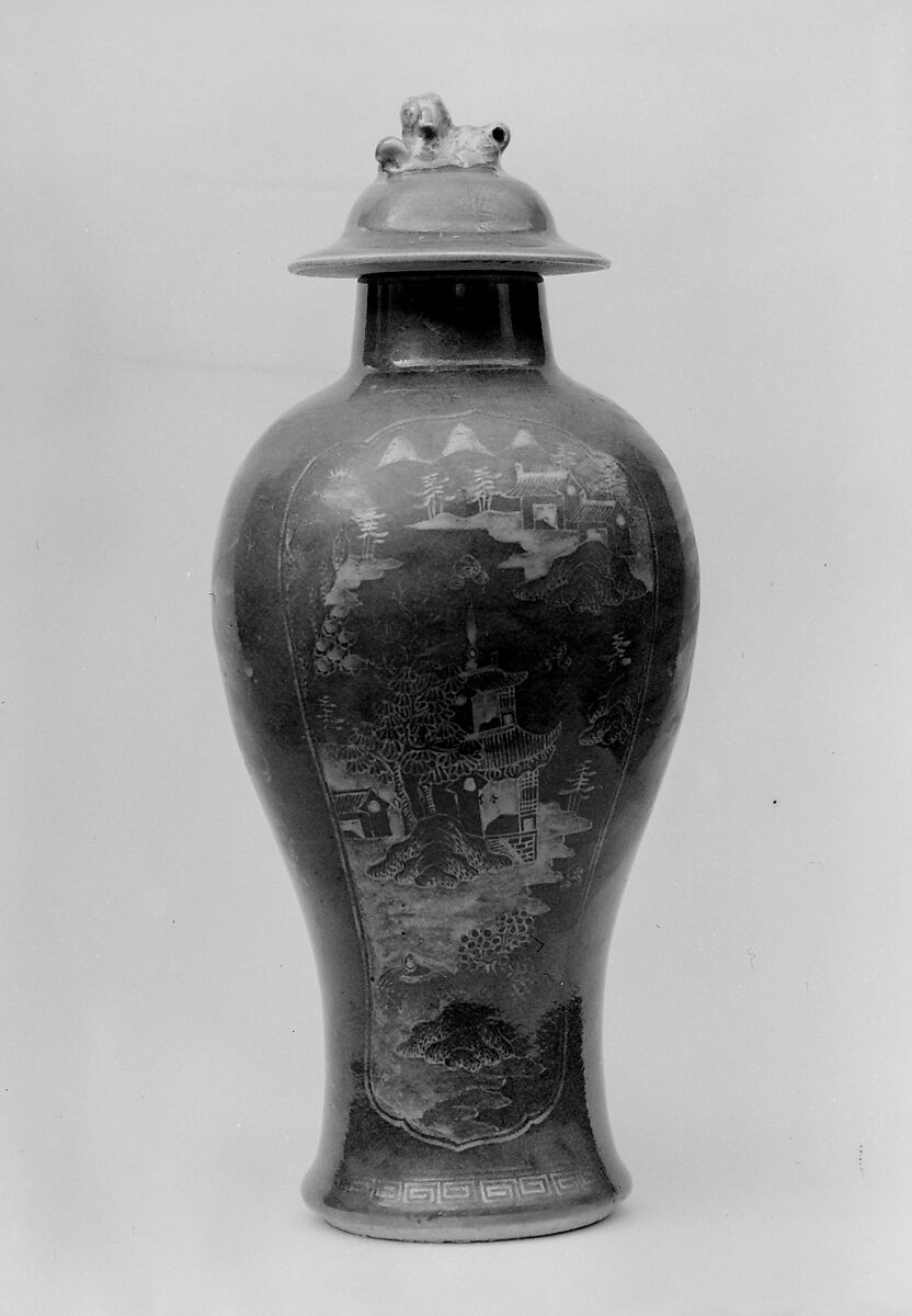 Covered Vase, Porcelain, Chinese