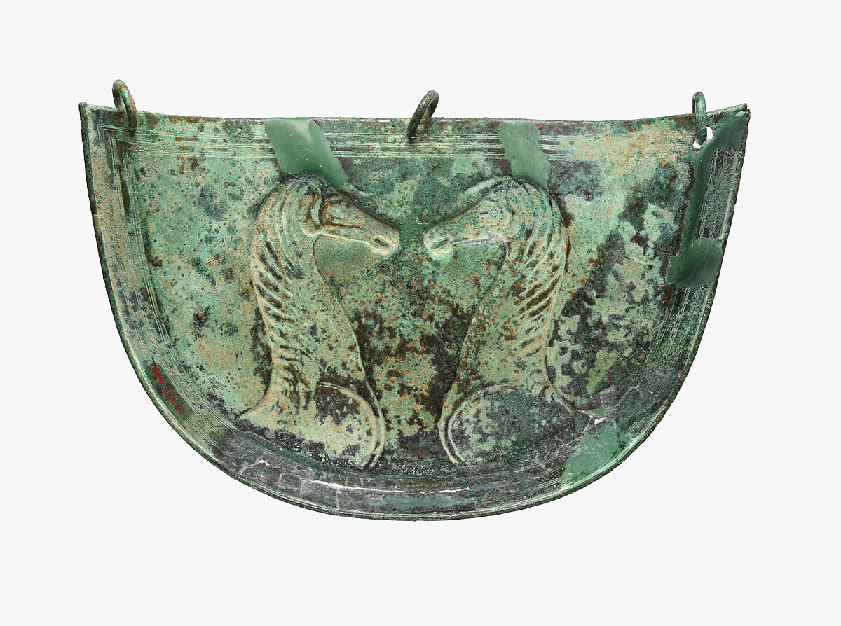 Bronze mitra (belly guard), Bronze, Greek, Cretan