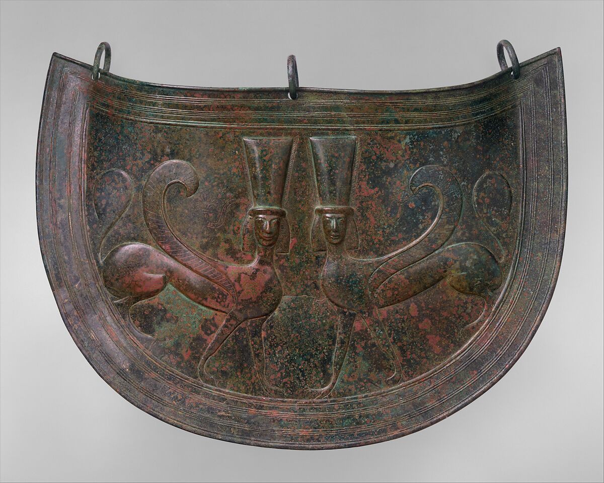 Bronze mitra (belly guard), Bronze, Greek, Cretan