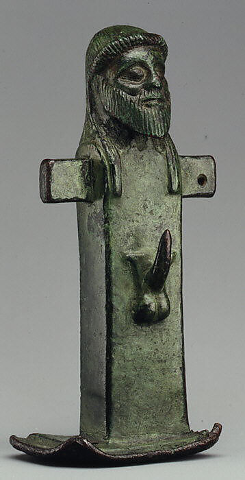 Bronze herm, Bronze, Greek, Arcadian