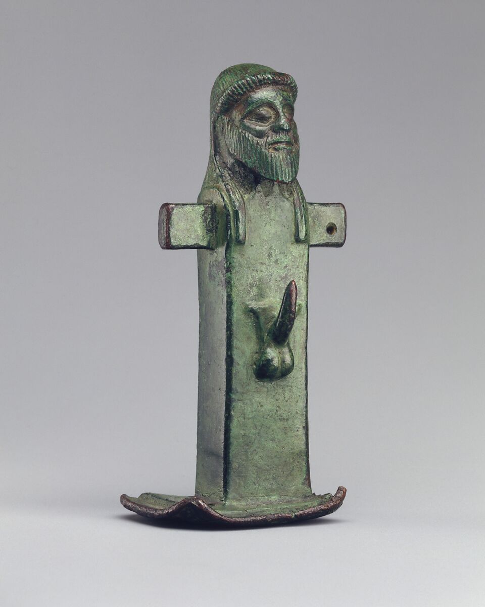 Bronze herm, Bronze, Greek, Arcadian