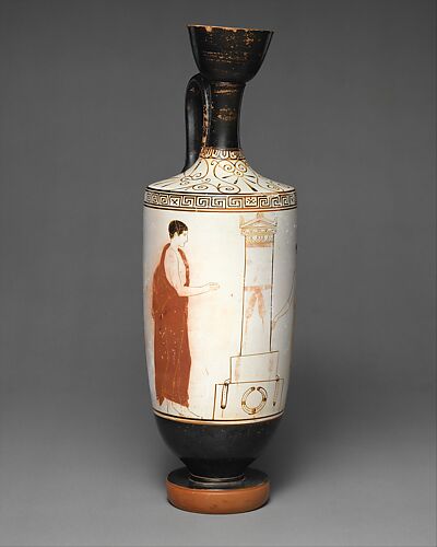 Terracotta lekythos (oil flask)