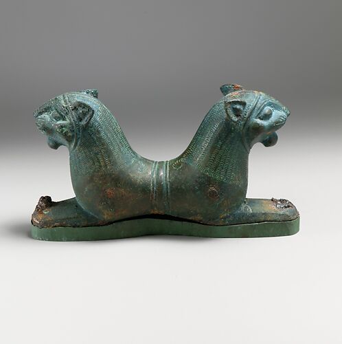 Bronze statuette of a double-headed lion