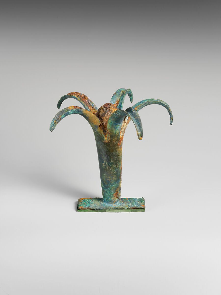 Bronze floral element, Bronze, Etruscan 