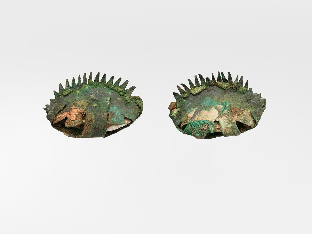 Pair of eyes, Bronze, marble, frit, quartz, obsidian, Greek