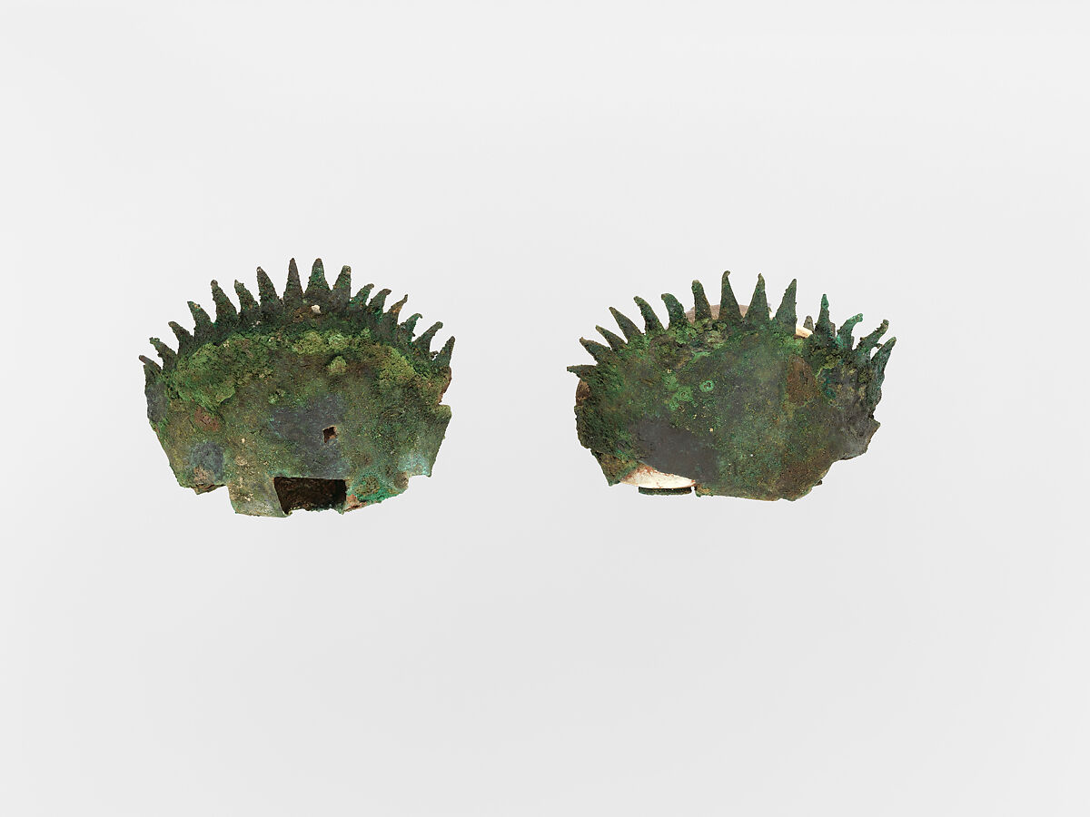 Pair of eyes, Bronze, marble, frit, quartz, obsidian, Greek