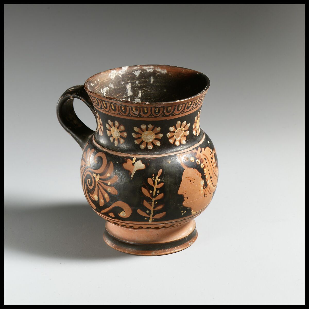 Terracotta mug, Terracotta, Greek, South Italian, Apulian 