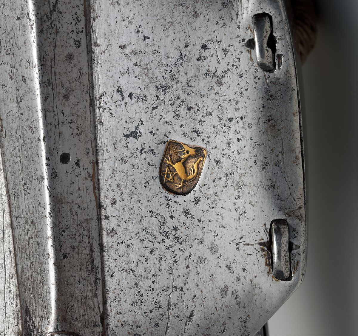 Crossbow, Cranequin and Six Crossbow Bolts, Steel, wood (probably cherry, and possibly service tree), ivory (probably elephant), horn, mother-of-pearl, iron alloy, copper alloy, hemp, southern German or Tyrolese; cranequin probably German or Swiss