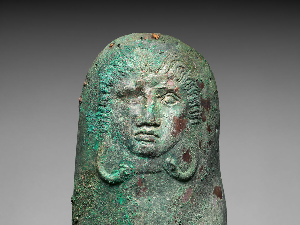 Bronze greave (shin guard), Bronze, Greek, South Italian 