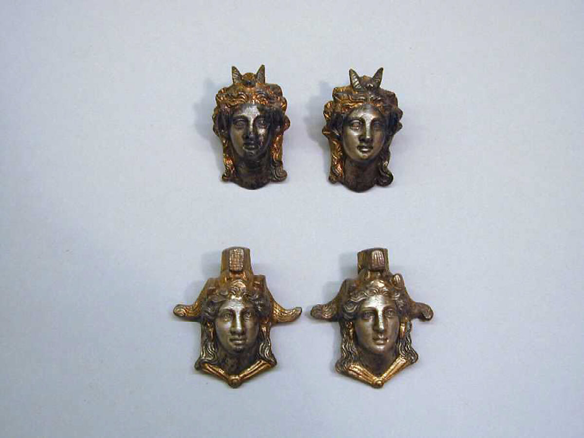 Four silver-gilt attachments, Silver, Gold, Greek, South Italian