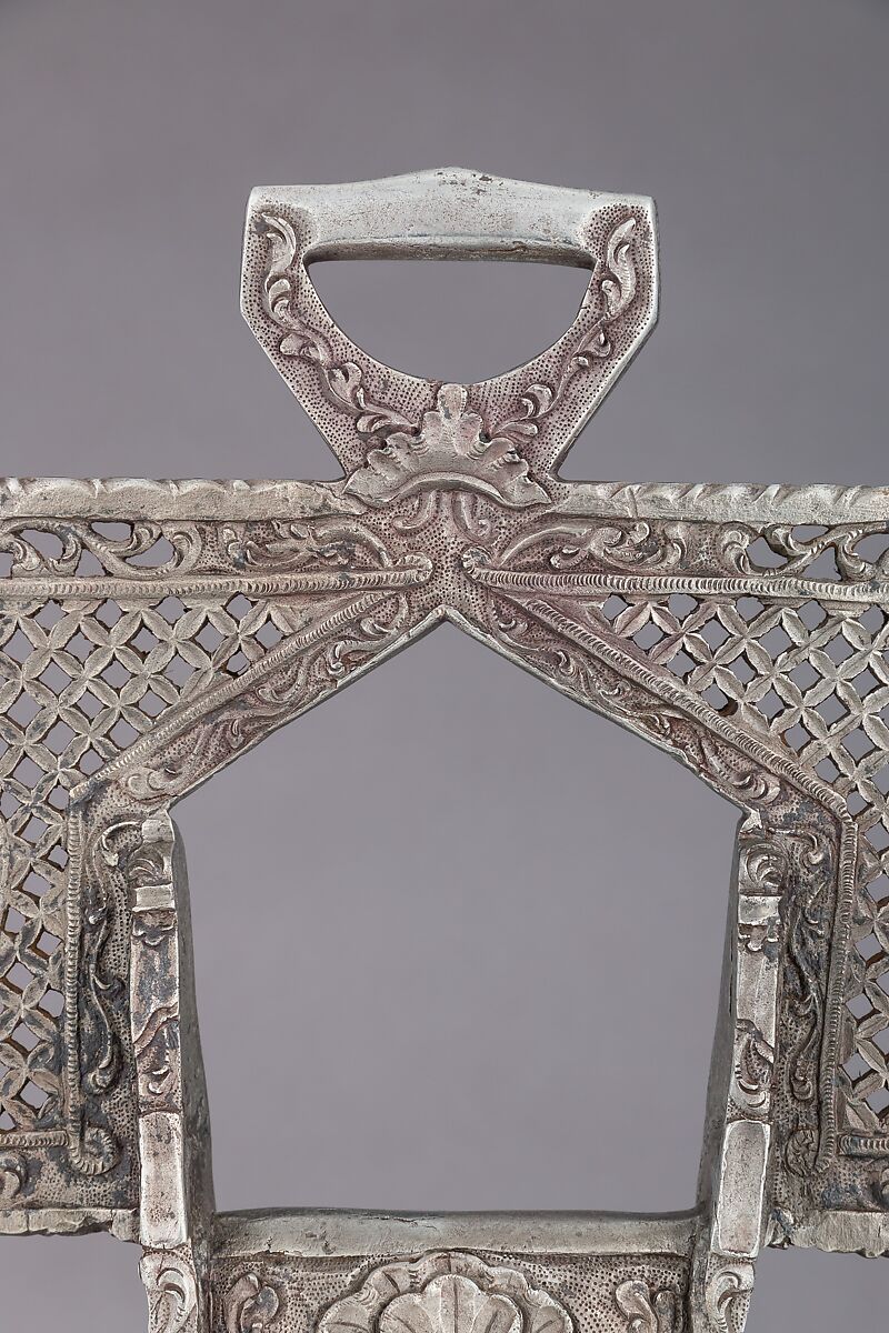 Pair of Stirrups, Iron, silver, Mexican