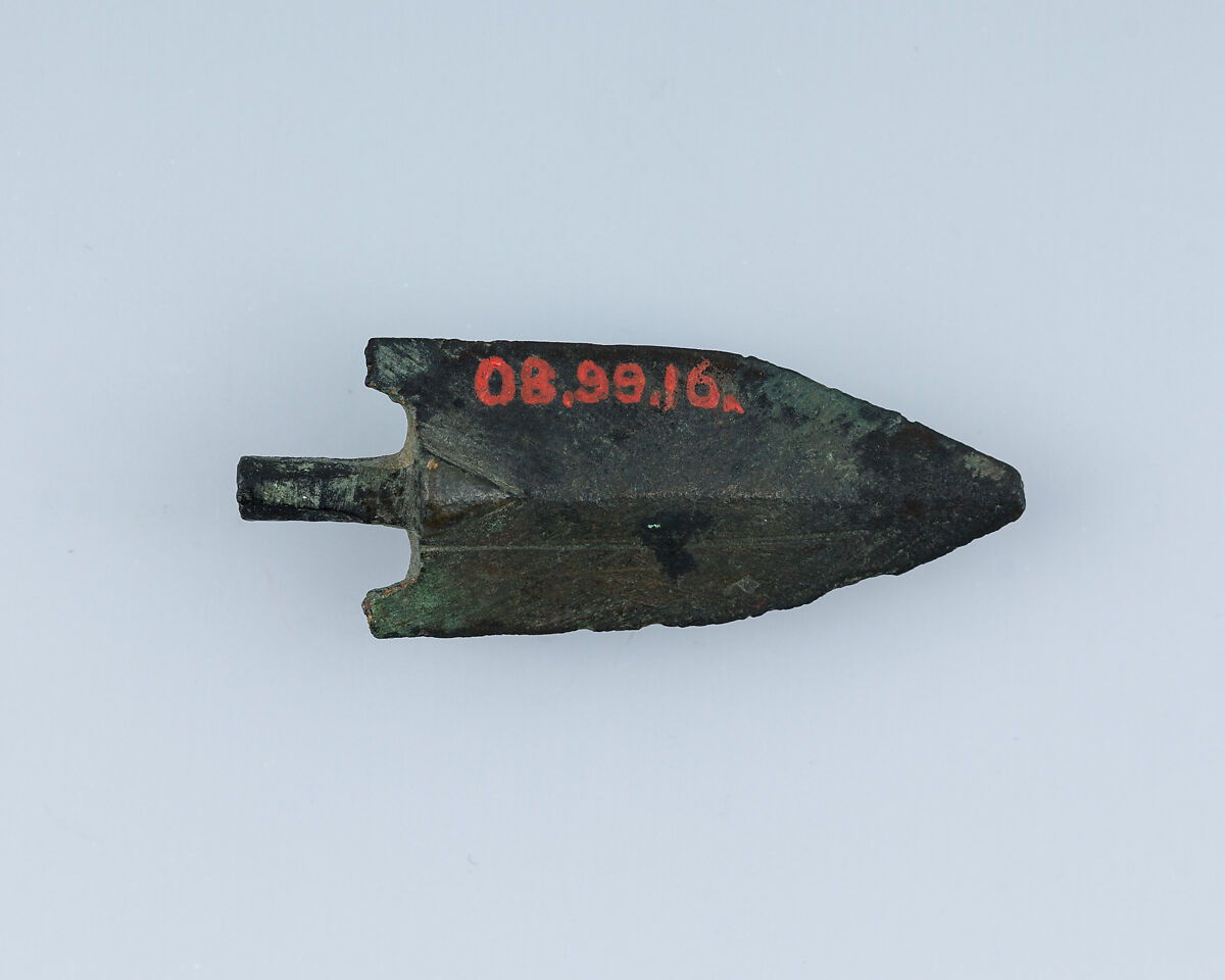 Two Arrowheads, Bronze, Egyptian, Thebes