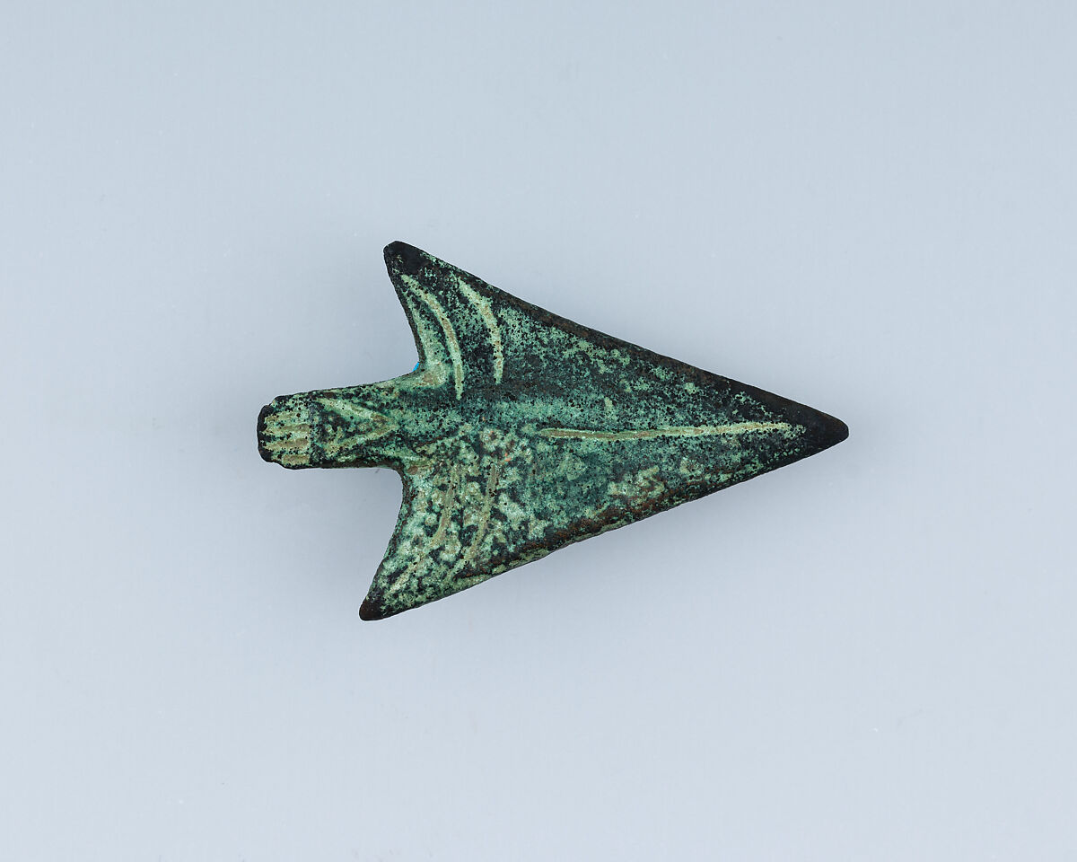 Two Arrowheads, Bronze, Egyptian, Thebes