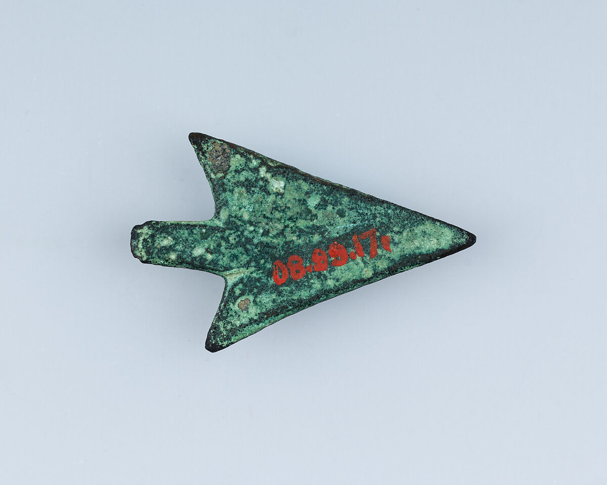 Two Arrowheads, Bronze, Egyptian, Thebes