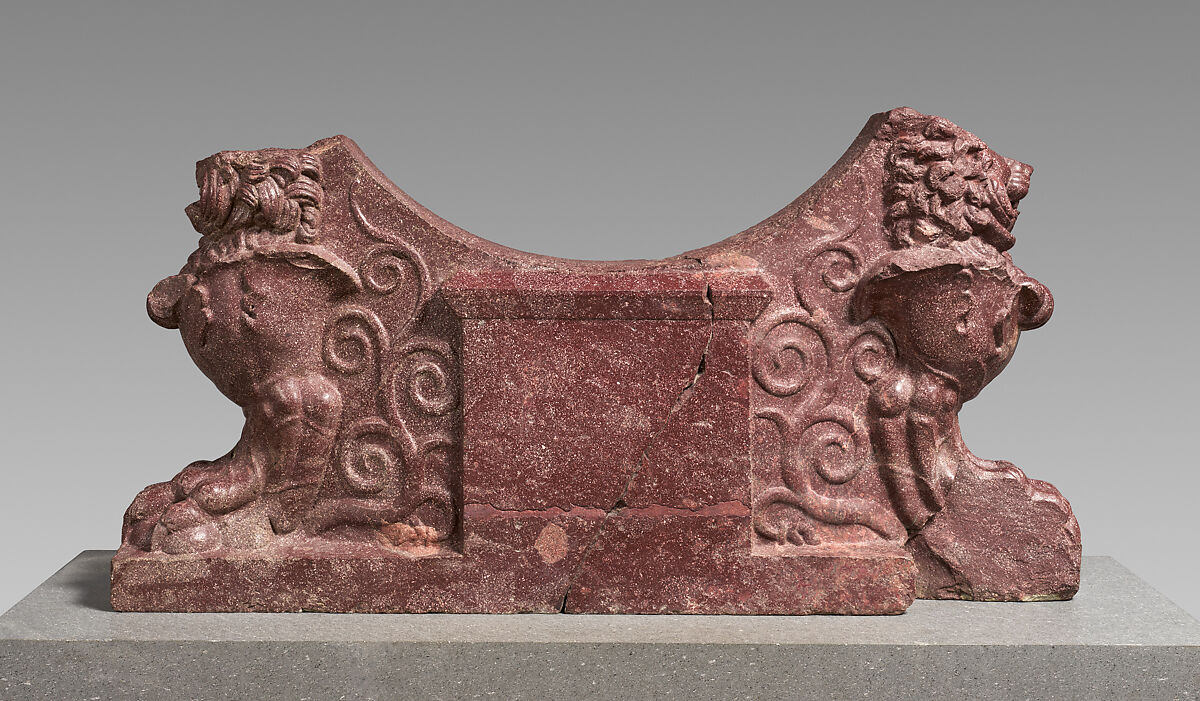 Porphyry support for a water basin, Porphyry, Roman