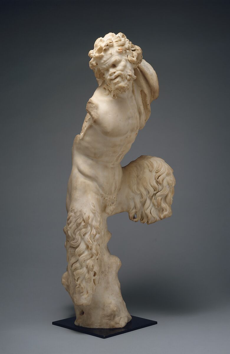 Marble statue of Pan