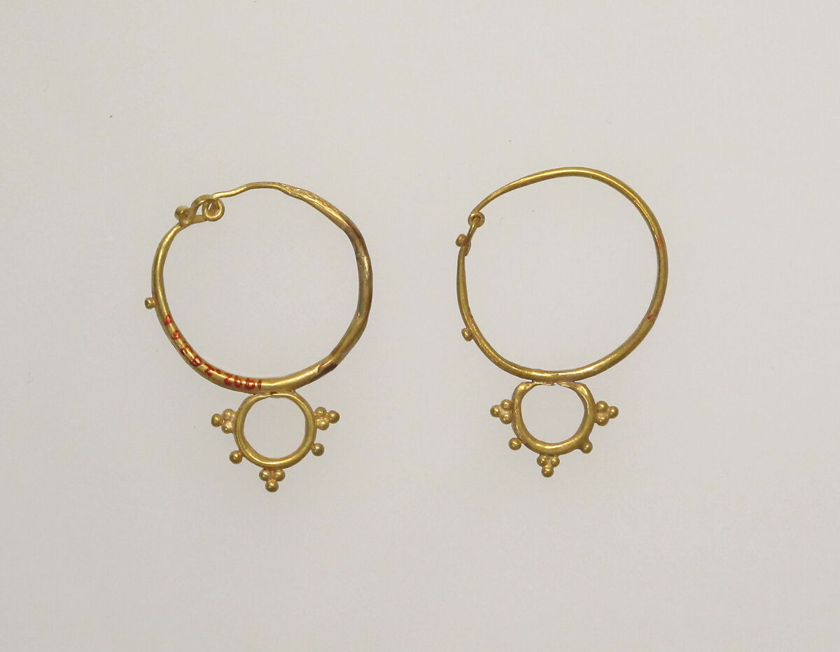 Earrings, Gold, Roman 