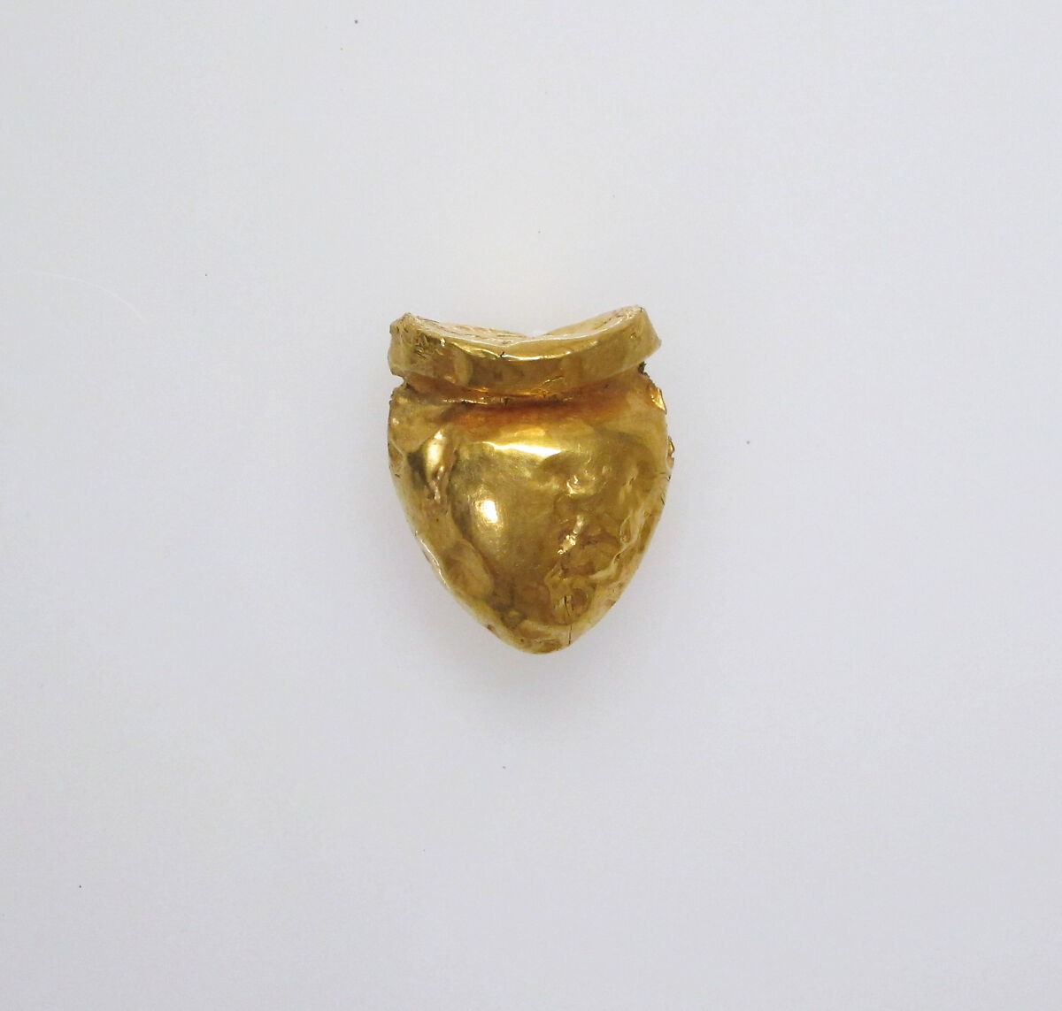 Rattle in the form of a heart, Gold foil, Greek 