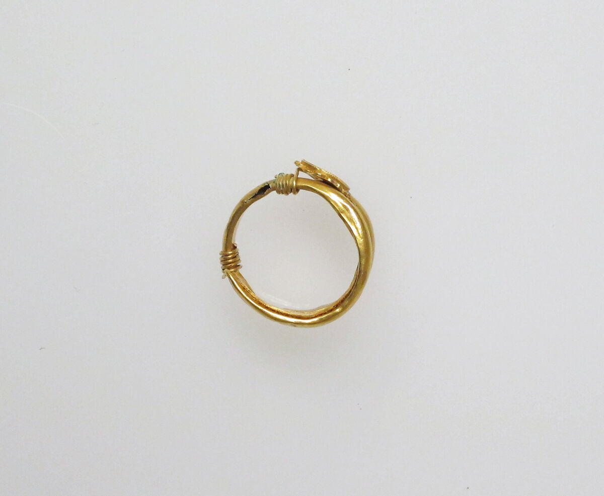 Earring or hair coil, Gold, copper alloy, Greek, Spain ? 