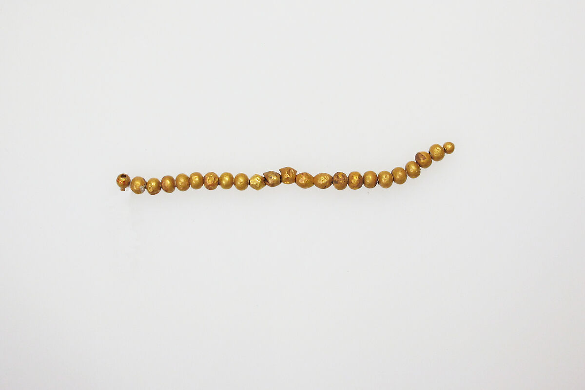 Beads, 23, Gold foil, Greek or Etruscan 