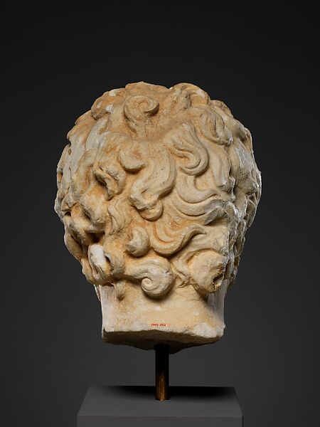 Marble head of a bearded man, Marble, Roman