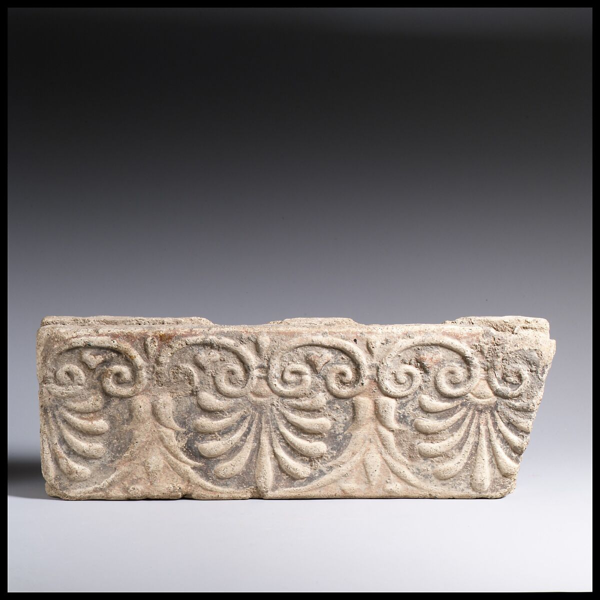 Plaque, sima, Terracotta, Etruscan 