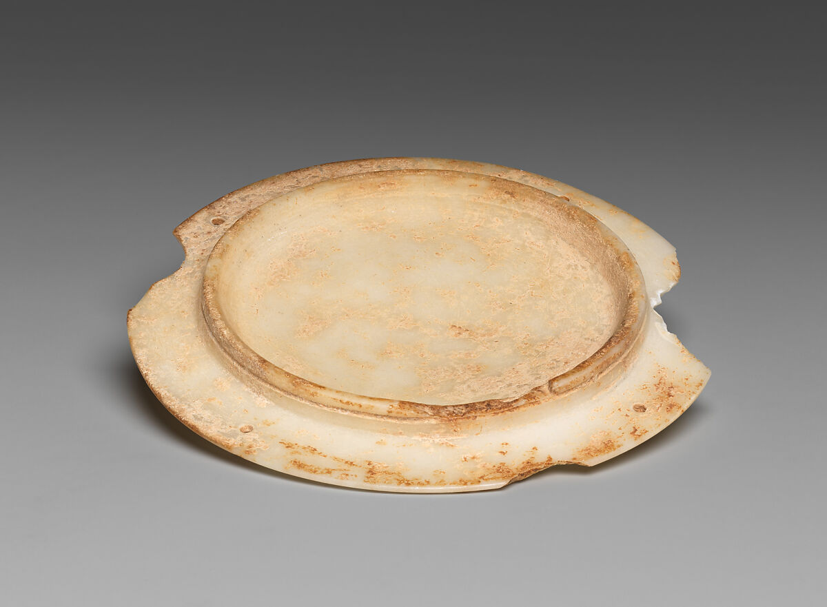 Marble lid of a spool pyxis, Marble, Cycladic