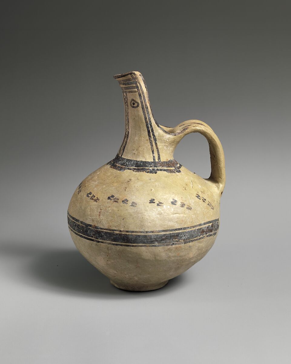 Terracotta beak-spouted jug, Terracotta, Helladic 