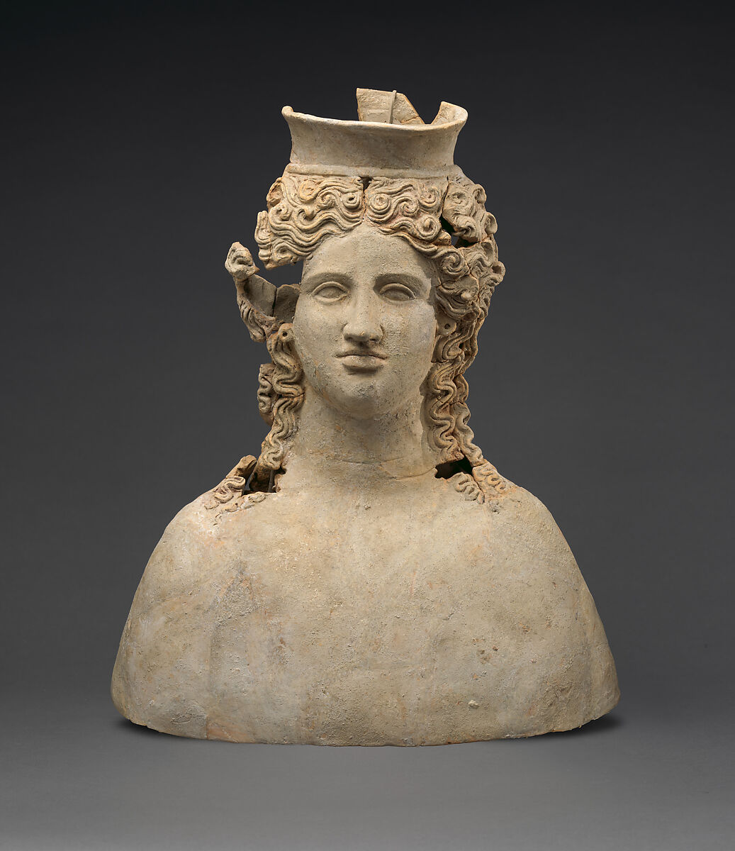 Two terracotta busts, Terracotta, Greek, Sicilian