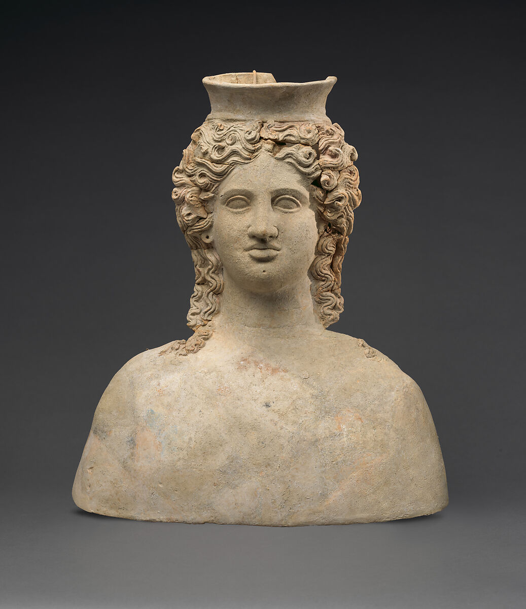 Two terracotta busts, Terracotta, Greek, Sicilian
