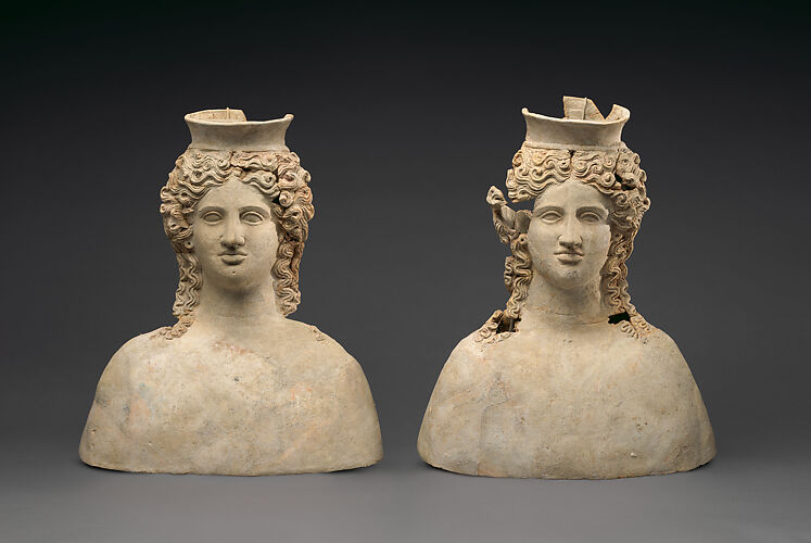 Two terracotta busts