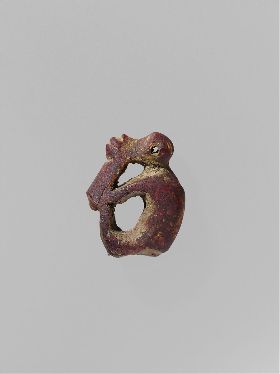 Pendant: monkey, Amber, Etruscan 