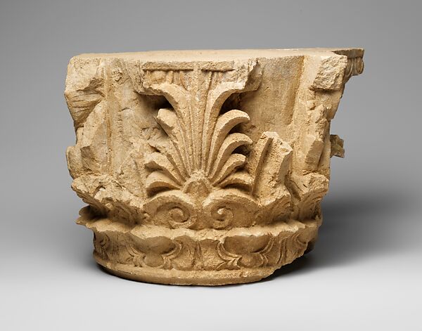 Limestone column capital, Limestone, Greek, South Italian, Tarentine