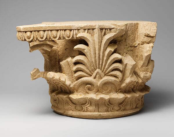 Limestone column capital, Limestone, Greek, South Italian, Tarentine
