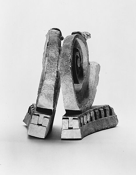 Capital fragment from a funerary shrine (naiskos), Limestone, Greek, South Italian, Tarentine