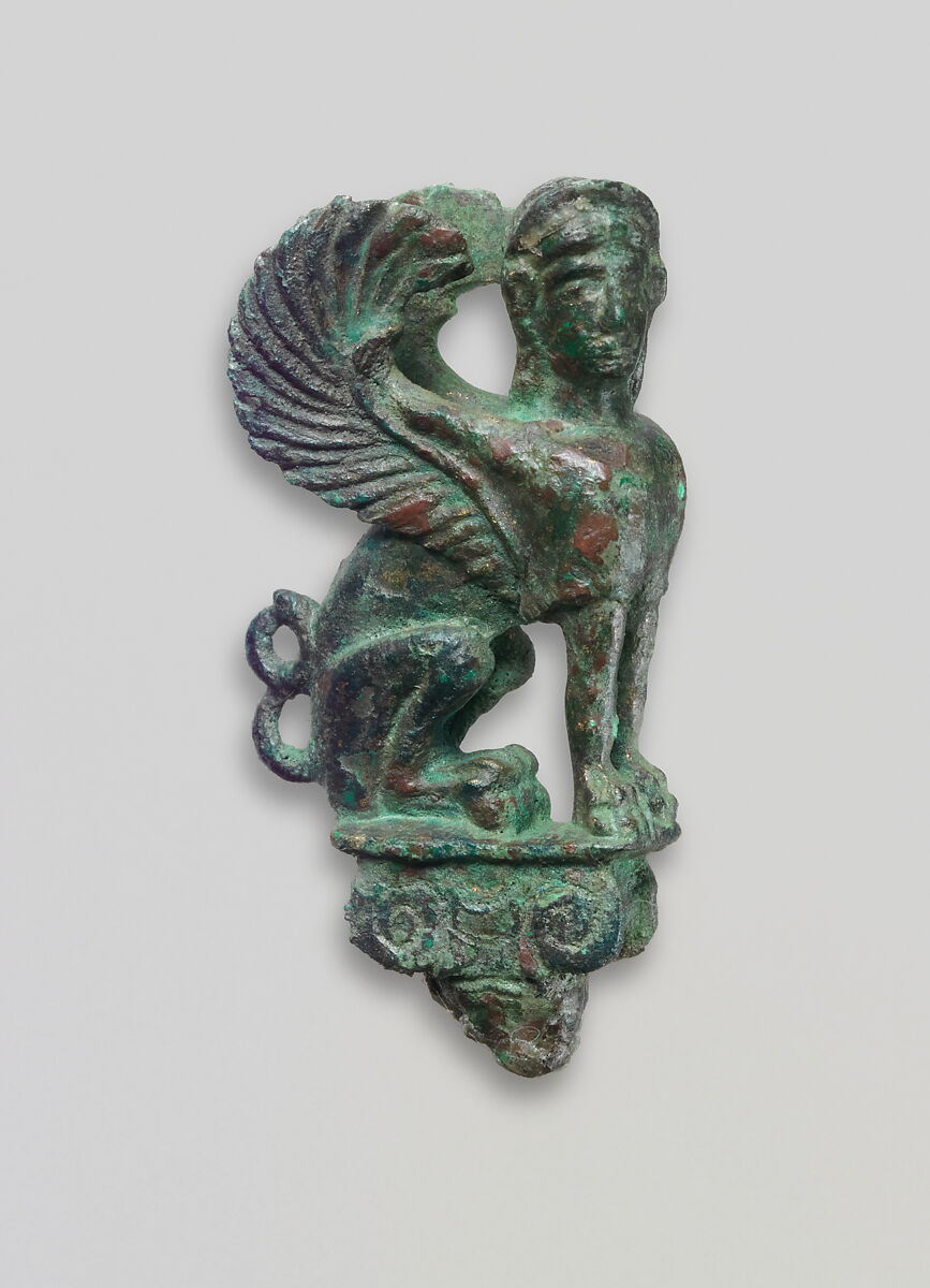 Bronze statuette of a sphinx, Bronze, Greek