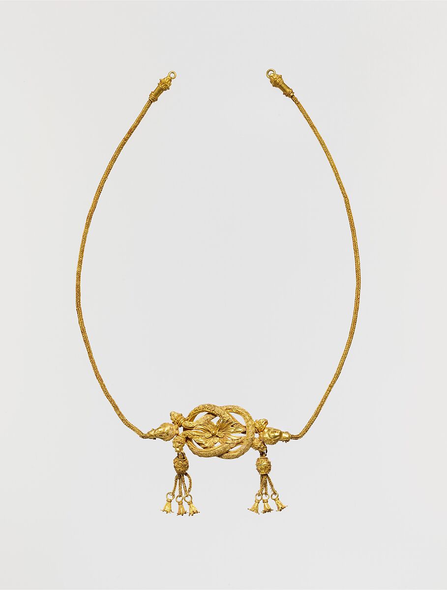 Gold fillet with a Herakles knot, Gold, Greek