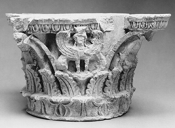 Corinthian column capital, Limestone, Greek, South Italian, Tarentine