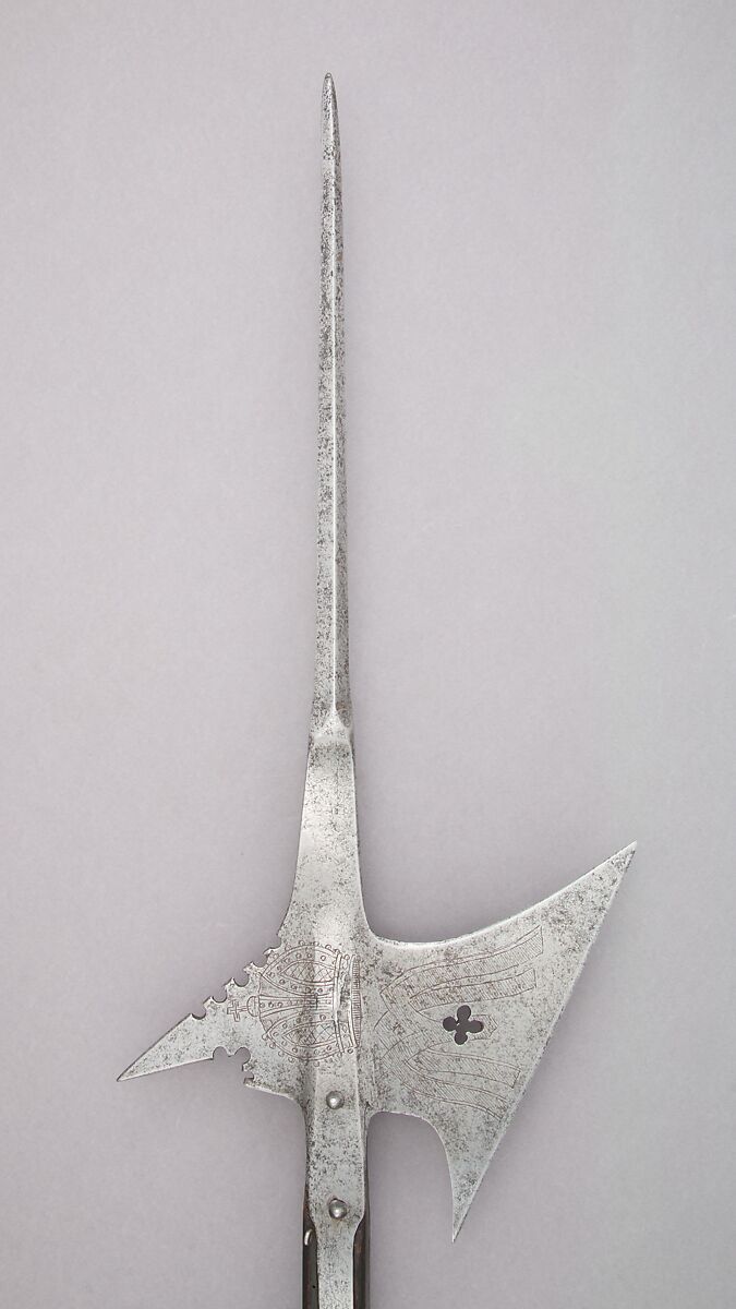 Halberd, Steel, wood (oak), German