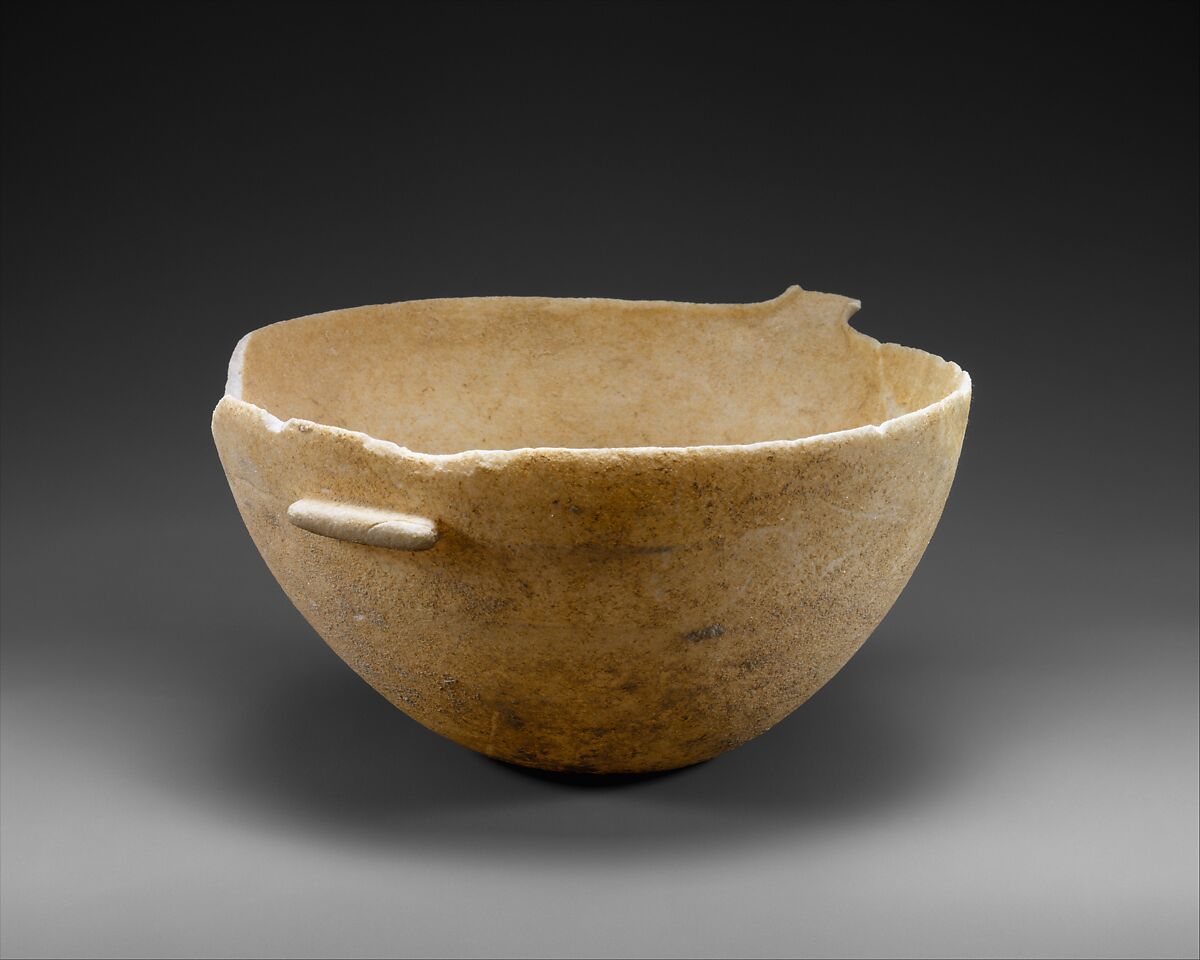 Marble spouted bowl, Marble, Cycladic