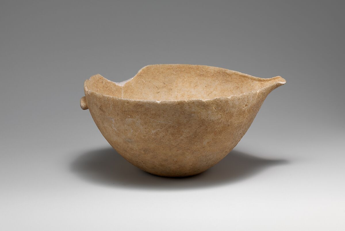 Marble spouted bowl, Marble, Cycladic