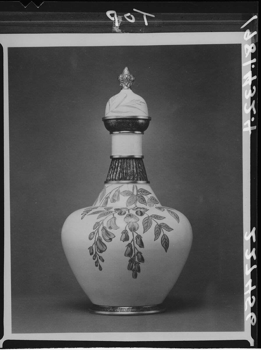 Covered Vase, Faience Manufacturing Company (American, Greenpoint, New York, 1881–1892), Earthenware, American