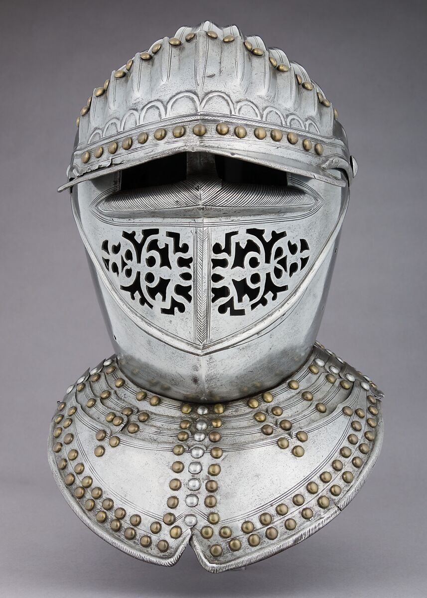 Close Hemet for a Cuirassier, Steel, copper alloy, probably Flemish