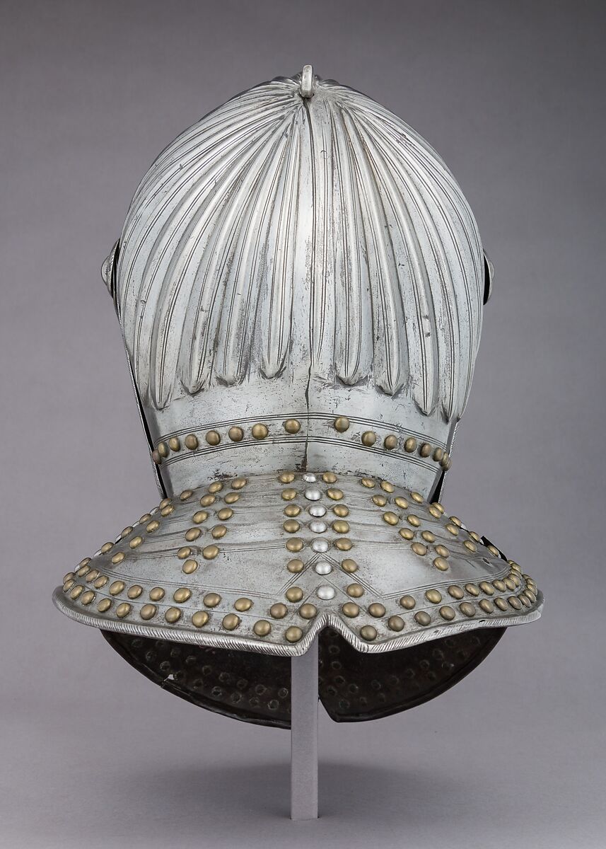 Close Hemet for a Cuirassier, Steel, copper alloy, probably Flemish