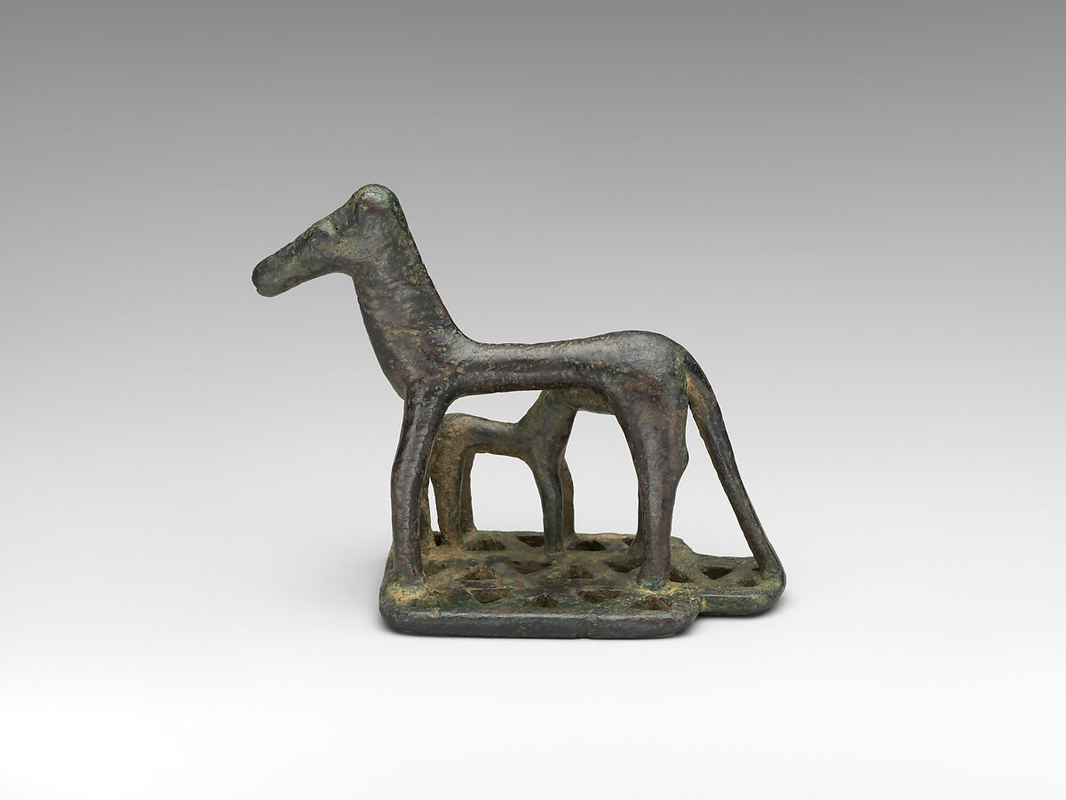 Bronze mare and foal, Bronze, Greek