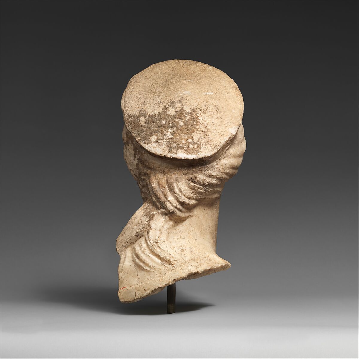 Marble head of a goddess, Marble, Greek